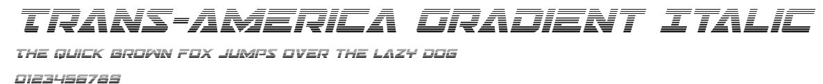 Trans-America Gradient Italic Preview
