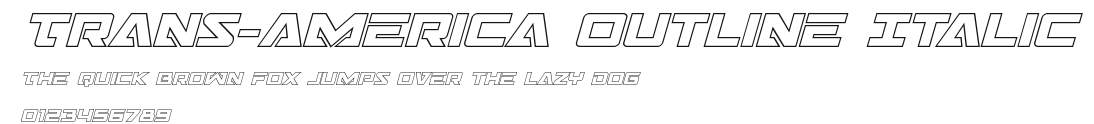 Trans-America Outline Italic Preview