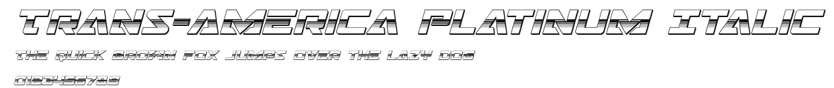 Trans-America Platinum Italic Preview