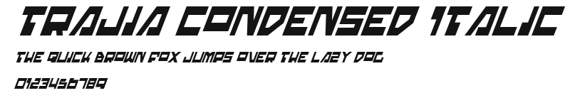 Trajia Condensed Italic Preview