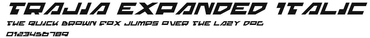 Trajia Expanded Italic Preview