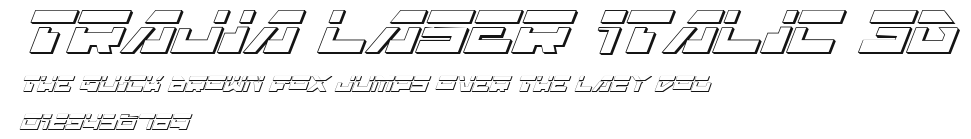 Trajia Laser Italic 3D Preview