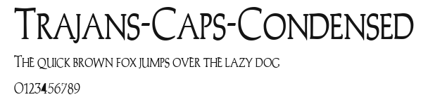Trajans-Caps-Condensed Preview