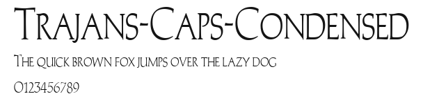 Trajans-Caps-Condensed Preview