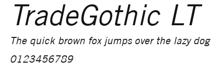 TradeGothic LT Preview