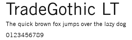 TradeGothic LT Preview