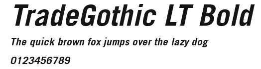 TradeGothic LT Bold Preview