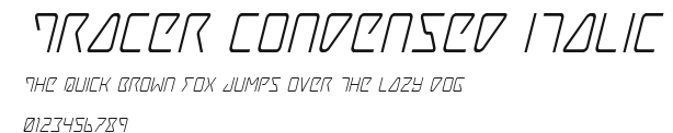 Tracer Condensed Italic Preview