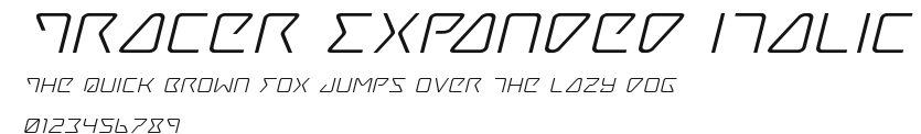 Tracer Expanded Italic Preview