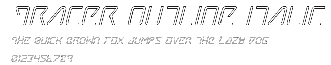 Tracer Outline Italic Preview