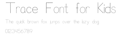 Trace Font for Kids Preview