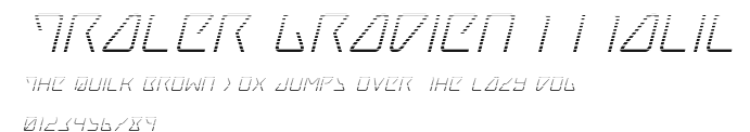 Tracer Gradient Italic Preview