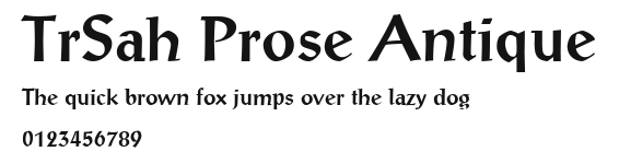 TrSah Prose Antique Preview