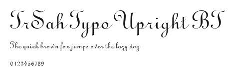 TrSah Typo Upright BT Preview