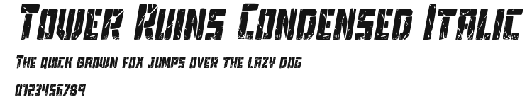 Tower Ruins Condensed Italic Preview