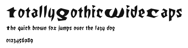 TotallyGothicWideCaps Preview