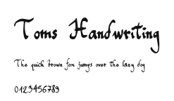 Toms Handwriting Preview