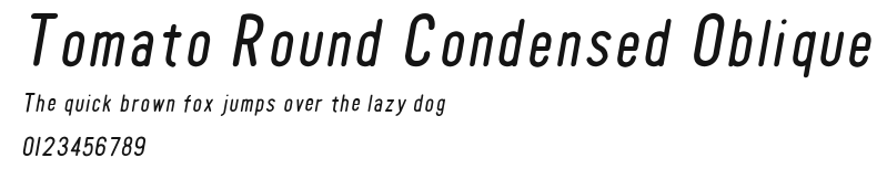 Tomato Round Condensed Oblique Preview