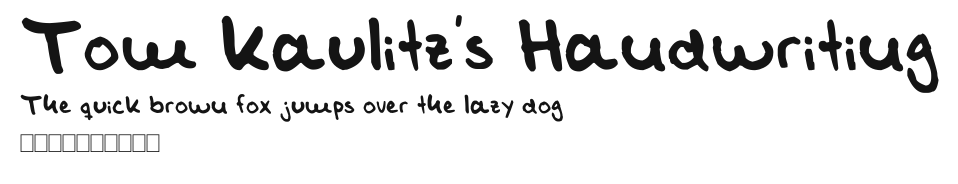 Tom Kaulitz's Handwriting Preview
