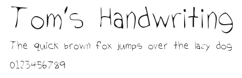 Tom's Handwriting Preview