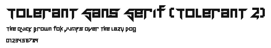 Tolerant Sans Serif (Tolerant 2) Preview