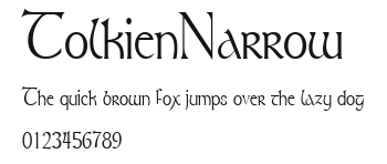 TolkienNarrow Preview