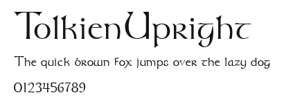 TolkienUpright Preview