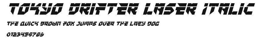 Tokyo Drifter Laser Italic Preview