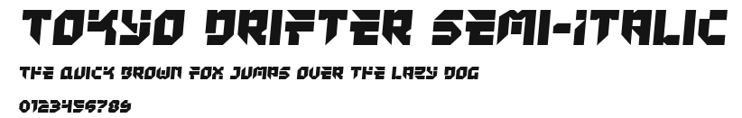 Tokyo Drifter Semi-Italic Preview