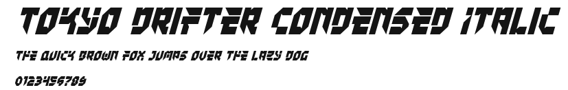 Tokyo Drifter Condensed Italic Preview