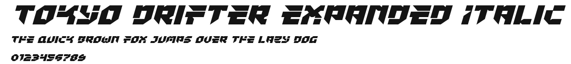 Tokyo Drifter Expanded Italic Preview
