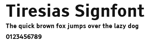 Tiresias Signfont Preview