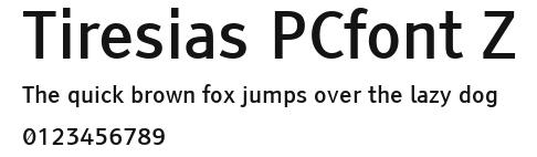 Tiresias PCfont Z Preview