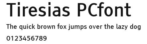 Tiresias PCfont Preview