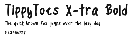 TippyToes X-tra Bold Preview