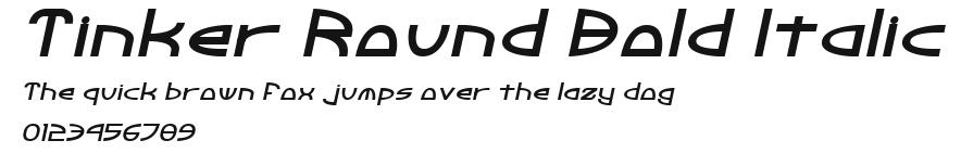 Tinker Round Bold Italic Preview