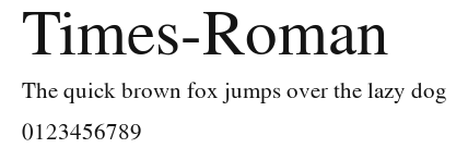 Times-Roman Preview