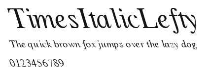TimesItalicLefty Preview