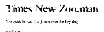 Times New Zoo-man Preview