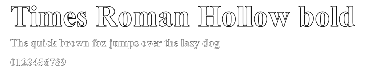 Times Roman Hollow bold Preview