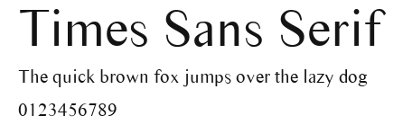 Times Sans Serif Preview
