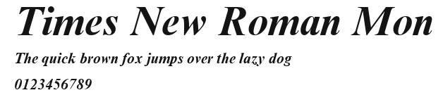 Times New Roman Mon Preview