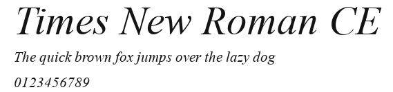 Times New Roman CE Preview