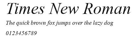Times New Roman Preview