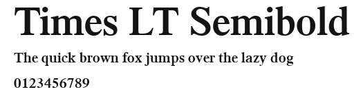 Times LT Semibold Preview