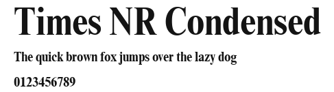 Times NR Condensed Preview