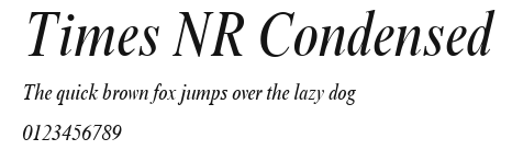 Times NR Condensed Preview