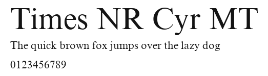 Times NR Cyr MT Preview
