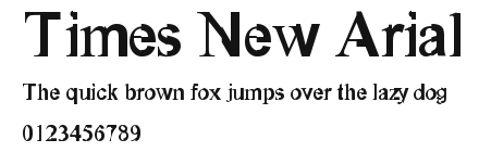 Times New Arial Preview