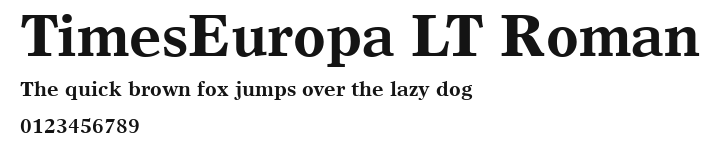 TimesEuropa LT Roman Preview